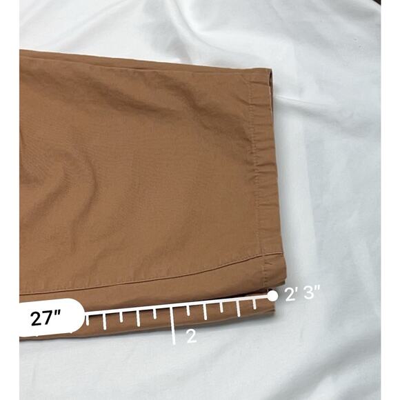 On 34th Wide Leg Pants Size 12 High Rise Carmel Brown Front Square Pocket - Picture 9 of 9